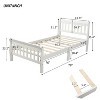 Twin Size Wood Platform Bed with Headboard, Footboard and Wooden Slat Support-ModernLuxe - 3 of 4