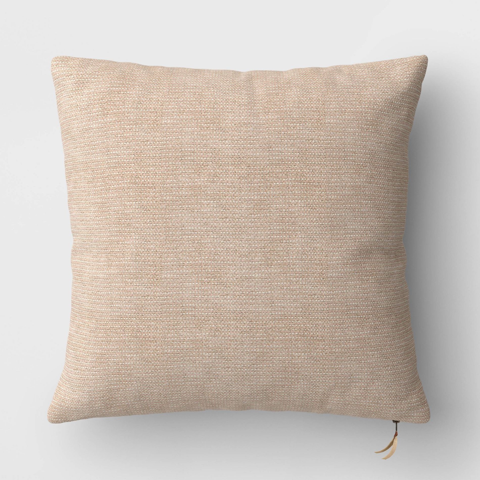 Square Chunky Linen Pillow with Exposed Zipper - Threshold™