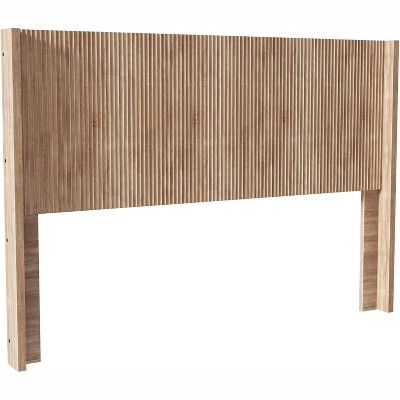 Boersma Queen Size Fluted Headboard Wall Mount Wood Headboard, Rustic & Modern Farmhouse,Boho,Fluted Panel,Wingback Design