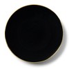 Posh Setting 32 Pack Black and Gold Round Plastic Dinnerware Set - 16 Guests - Organic - 2 of 4
