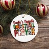 Santa’s Favorite Basketball Player Plaid Christmas Ornament, Athelete Gift| OrnamentallyYou - 4 of 4
