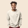 Dalix Cappuccino Embroidered Fleece Crewneck Long Sleeve Sweatshirt Mens - 2 of 4