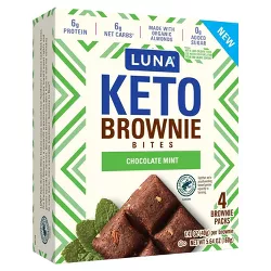 Luna Keto Brownie Bites Chocolate Mint - 4pk
