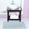 Knightsbridge Chenille Shaggy 220 GSF Anti-Skid Back Bath Rug 20 x 30 - Light Blue - 2 of 4