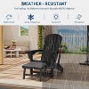 Nasitip 4-in-1 Adirondack Rocking Chair - HDPE All-Weather Folding Rocker with Footrest & Cup Holders, 380LB Capacity - 2 of 4