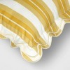 20"x12" Scalloped Outdoor Lumbar Pillow Yellow Stripe - Threshold™ - 3 of 3