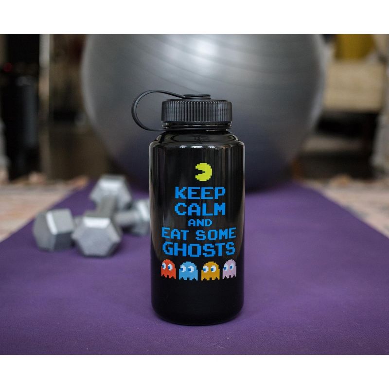 Just Funky Pac-Man "Keep Calm and Eat Some Ghosts" Plastic Water Bottle | Holds 32 Ounces, 4 of 7