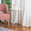 Vivian Glam X Leg Round Side Table - Saracina Home - image 2 of 4