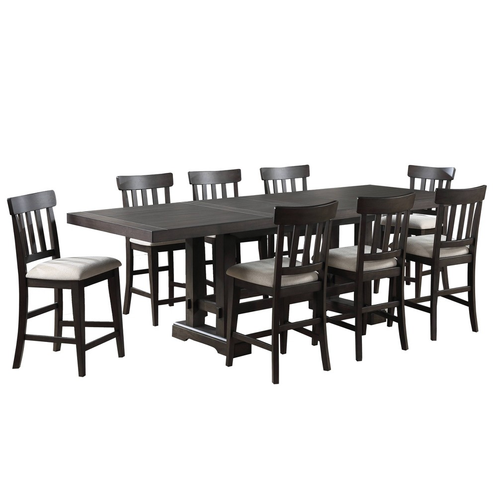 Photos - Dining Table 9pc Napa Counter Height Dining Set Dusky Cedar - Steve Silver Co.