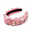 Wrapables Wide Knotted Headbands, Top Knot Headbands for Women and Girls, Jewel Pink - 2 of 4