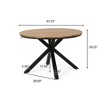 Chic Crate-Modern Teak & Acacia Wood Outdoor Dining Table with Black Metal Legs - Waterproof - 2 of 4