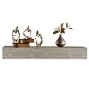 Lycvki 72" Rustic Wood Decorative Wall-Mounted Shelf Fireplace Mantel - 2 of 4