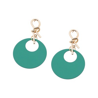 SOHI Women's Rose Gold Circular Drop Earrings
