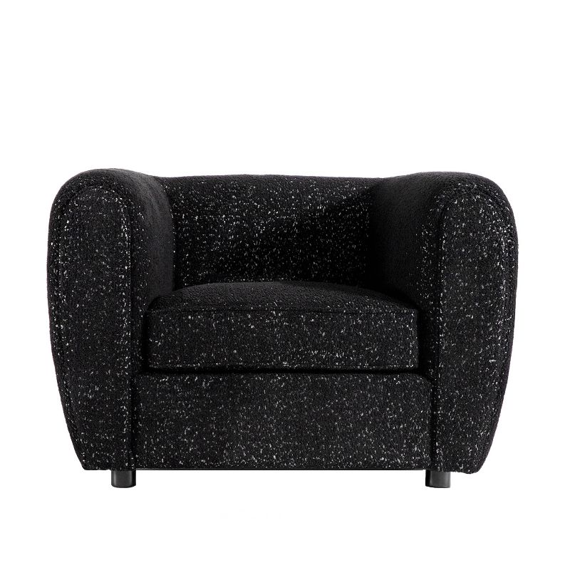 HOMES: Inside + Out Sunhaven Contemporary Boucle Fabric Deep Barrel Accent Armchair, 3 of 14