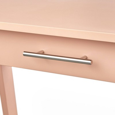 Modern Blue Corner Writing Desk with Pine Wood Frame and Drawer
