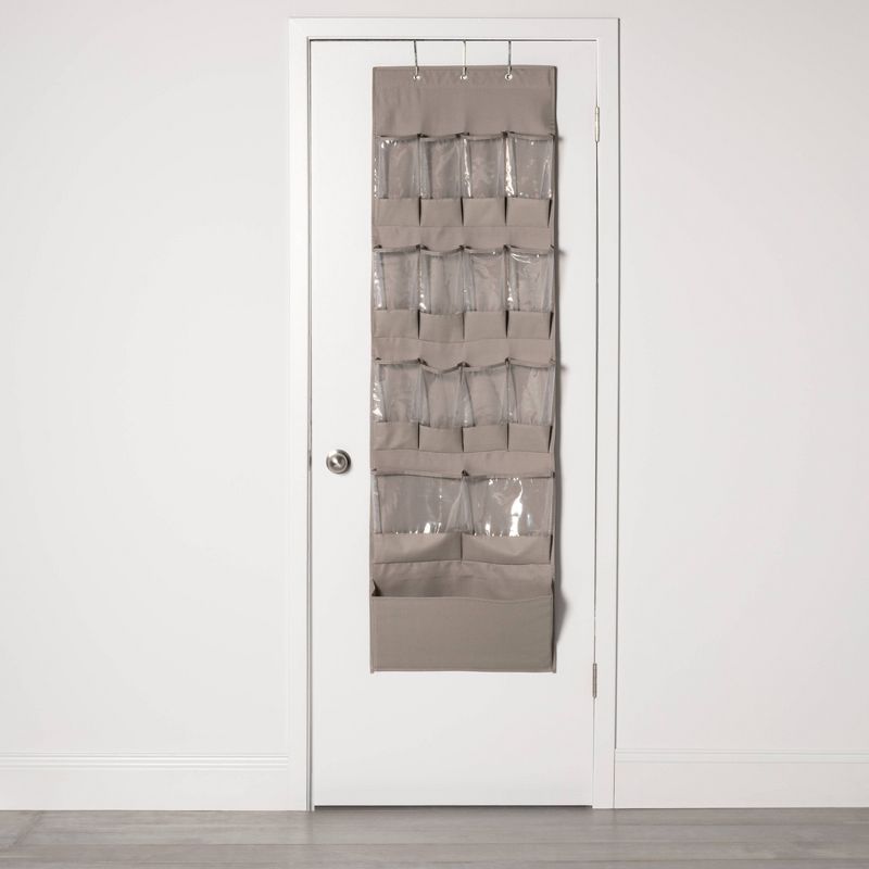15 Pocket Over the Door Hanging Shoe Organizer Gray - Room Essentials&#8482;, 1 of 11