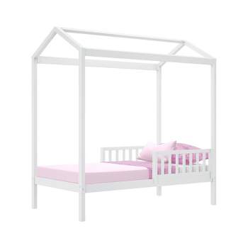 Max & Lily Twin House Bed with Guard Rail