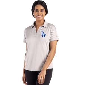 Los Angeles Dodgers Cutter & Buck Coastline Epic Comfort Recycled Womens Dolman Polo - 1 of 1