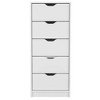 RISOKEYS 5 Drawer Chest, Wood Storage Dresser Cabinet,Craft Storage Organization, Makeup Drawer Unit for Closet, Bedroom - 4 of 4