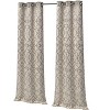 Kate Aurora 2 Piece Geo Sheen Palladian Grommet Top 88% Blackout Curtain Panels - 84 in. Long - 2 of 4