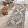 Faux Wool Vintage Printed Area Rug with Non Slip Backing Machine Washable Stain Resistant  Soft  Accent Carpet for Indoor Places - 4 of 4
