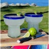 Dos Sueños Mexican Hand Blown Glassware Combo Set - Blue Rim Pitcher and Stemless Margarita Glasses - 4 of 4