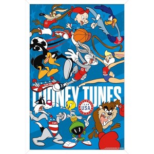 Trends International Looney Tunes x Team USA - Group Framed Wall Poster Prints - 1 of 4