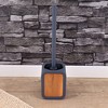 Evideco French Home Goods Toilet Brush and Holder Rubber and Wood - 2 of 4