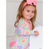 RuffleButts SoftSnooze Baby Girls Ruffle One Piece Footie Pajama - 3 of 4