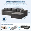 106" Cloud Couch Sectional 3-Seat Sofa with L-Shape Chaise and Memory Foam for Living Room, No Assembly Required Upholstered Couch - 3 of 4