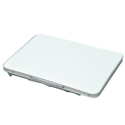 Outsunny 24" White Aluminum Folding Camping Table with Carry Handle