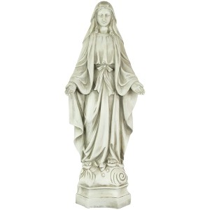 Northlight 28" Standing Religious Virgin Mary Outdoor Patio Garden Statue - Ivory - 1 of 4