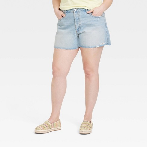 Women's Mid-rise 90's Baggy Denim Shorts - Universal Thread™ Light Wash 18  : Target