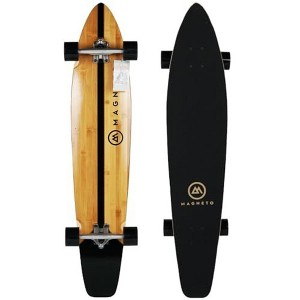 Magneto 44 inch Kicktail Cruiser Longboard Skateboard, Bamboo and Hard Maple Deck, Made for Adults, and Teens(Retro Surf) - 1 of 4