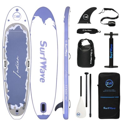 VisioGear 11' Stand Up Paddle Board with Accessories, Purple, 132"*33"*6"
