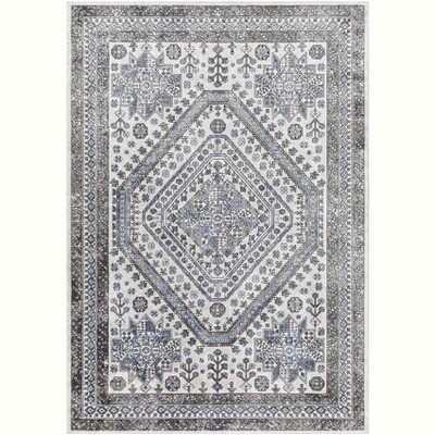 Mark & Day Margherita 7'10"x10' Rectangle Woven Indoor Area Rugs Charcoal: Geometric Pattern, Stain-Resistant, Pet Friendly