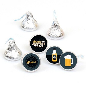 Big Dot of Happiness Cheers and Beers Happy Birthday - Birthday Party Round Candy Sticker Favors - Labels Fits Chocolate Candy (1 sheet of 108) - 1 of 4