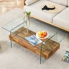 KIGFTSOD Modern Two-Tier Coffee Table - An Elegant Combination of Clear Glass Top, Side Table, Display Stand - 4 of 4