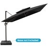 Crestlive Products 10FT Square Double Top Cantilever Umbrella Outdoor UV30+ 360 Degree Rotation Offset Umbrella 6 Heights Adjustable - 2 of 4