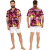 LA LEELA Men's Hawaiian Shirts Short Sleeve Button Down Shirt Mens Summer Shirts Casual Beach Vacation Hawaii Island Shirts for Men Funny - 3 of 4