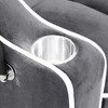 MAYEERTY Modern Dark Grey Sofa Bed - 3 Adjustable Lengths, USB & Ashtray - 4 of 4