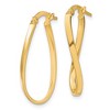 Black Bow Jewelry 1.8mm Twisted Oval Hoop Earrings in 10k Yellow Gold, 26mm (1 Inch) - 2 of 4