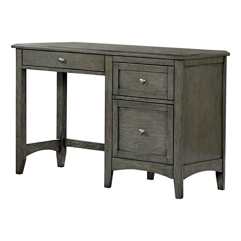 Lexicon Garcia Wood Writing Desk in Gray, 1 of 5