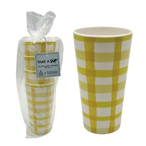 Transpac Melamine Gingham Tumblers Set of 4 Home Decorations Spring - 1 of 1