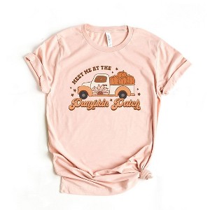 Simply Sage Market Women's Meet Me Pumpkin Patch Colorful Short Sleeve Graphic Tee - 1 of 2
