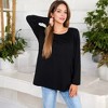 Anna-Kaci Women's Scoop Neck Tunic Top with Front Pockets - 4 of 4