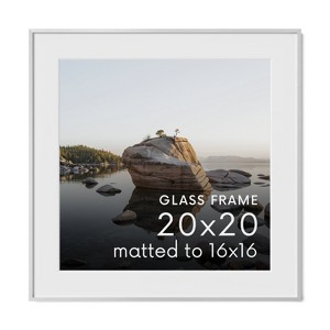 Haus and Hues Premium Brushed Metal Single Picture Frame with Real Glass - 1 of 4
