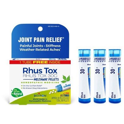 Rhus Tox 30C 3 MDT by Boiron Homeopathic Medicine For Joint Pain Relief  -  3 Tubes Pellet