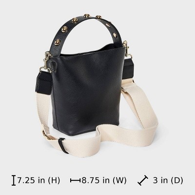 Universal Thread Studded Handle Mini Bucket Crossbody Handbag - Universal Thread™ Black — фото 6
