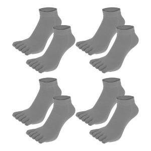 Unique Bargains Sticky Five Finger Socks 4 Pair - 1 of 4